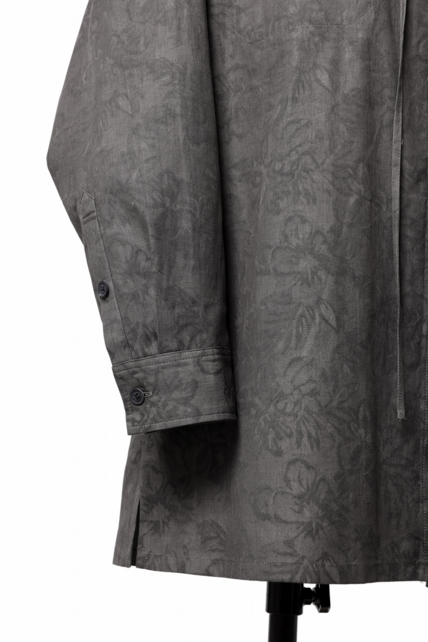 Y's for men SUMI-INK DYED FLORAL JACQUARD SHIRT (BLACK) - Image 22