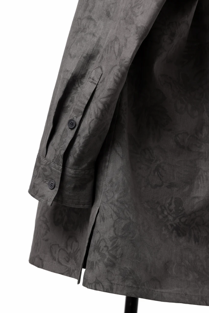Y's for men SUMI-INK DYED FLORAL JACQUARD SHIRT (BLACK) - Image 26