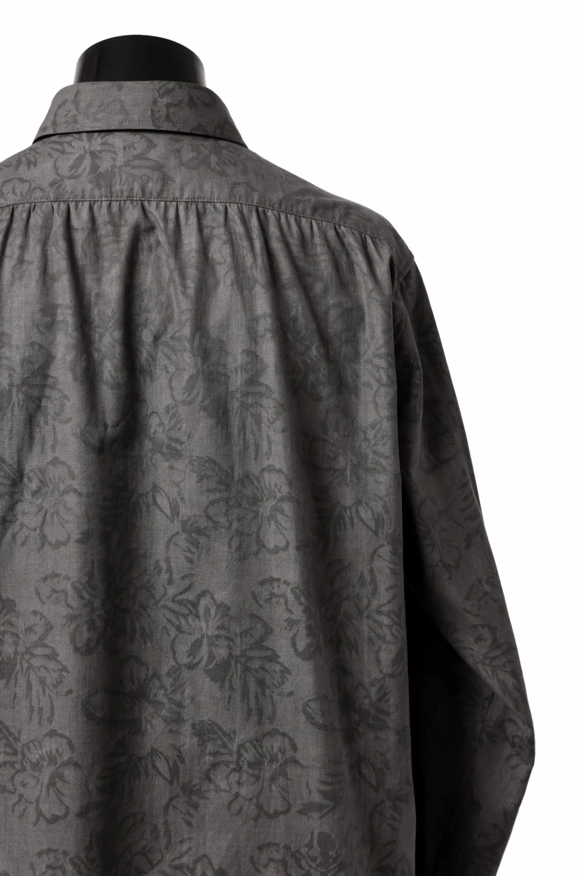 Y's for men SUMI-INK DYED FLORAL JACQUARD SHIRT (BLACK) - Image 27