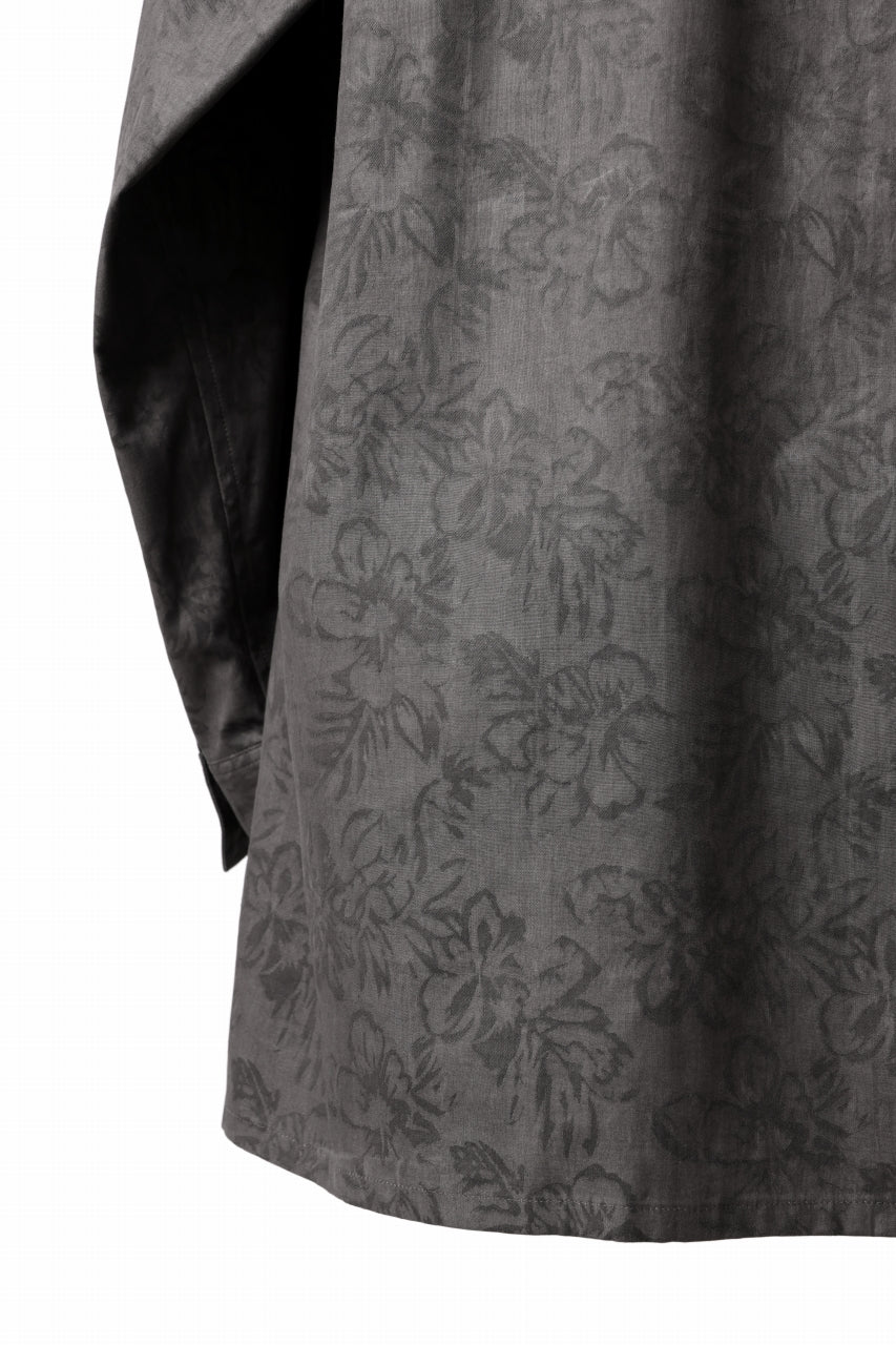 Y's for men SUMI-INK DYED FLORAL JACQUARD SHIRT (BLACK) - Image 28