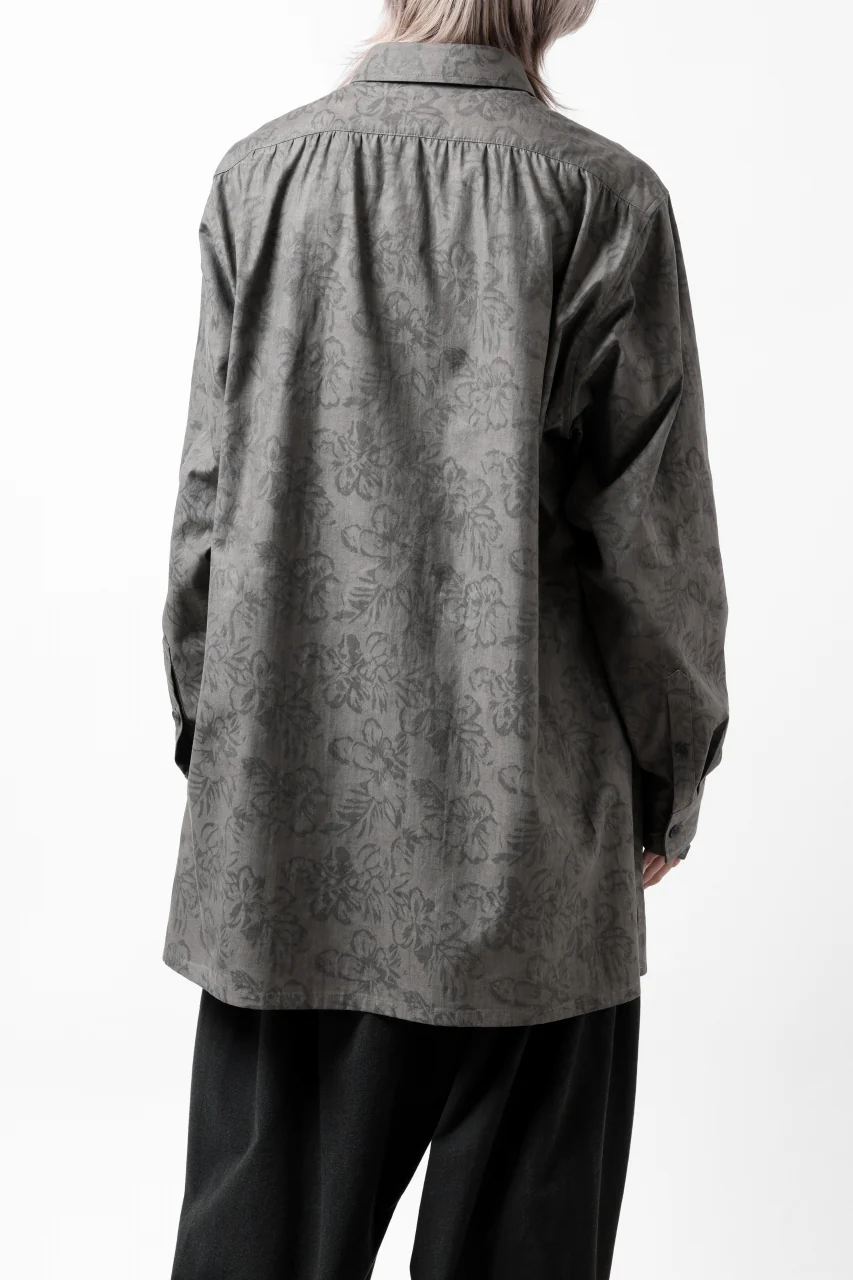 Y's for men SUMI-INK DYED FLORAL JACQUARD SHIRT (BLACK) - Image 33