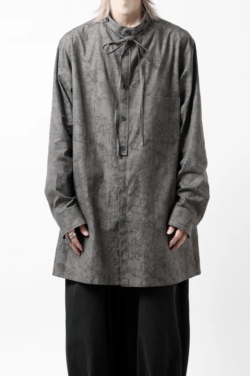 Y's for men SUMI-INK DYED FLORAL JACQUARD SHIRT (BLACK) - Image 41