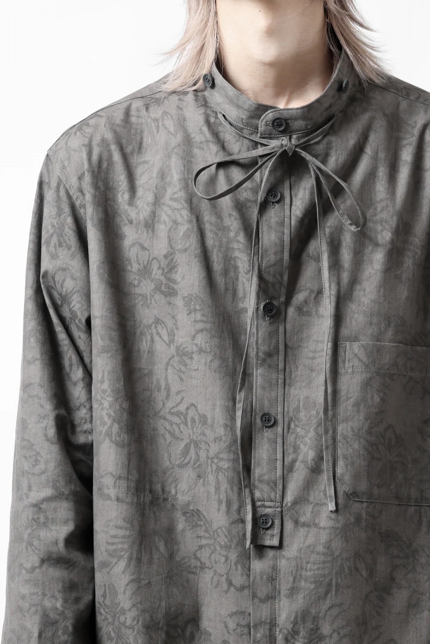 Y's for men SUMI-INK DYED FLORAL JACQUARD SHIRT (BLACK) - Image 50