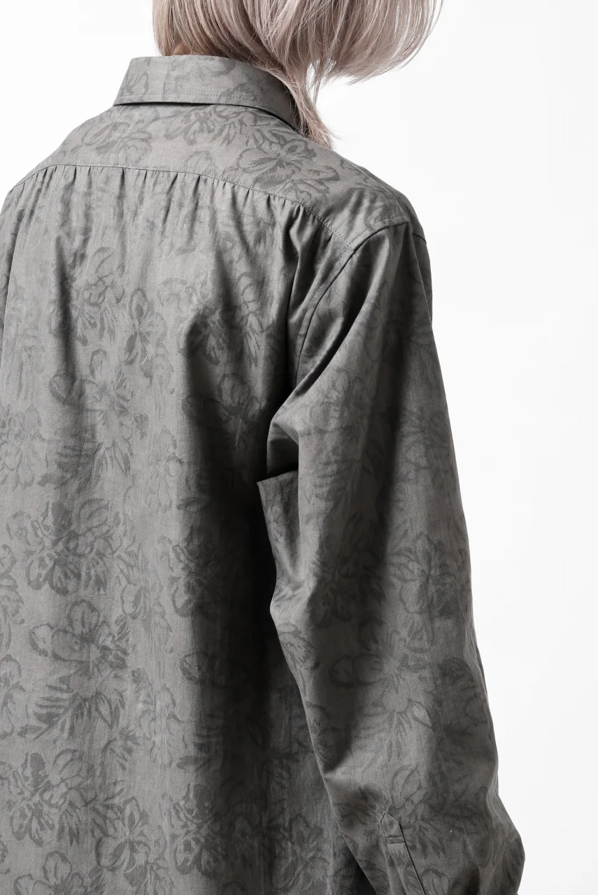 Y's for men SUMI-INK DYED FLORAL JACQUARD SHIRT (BLACK) - Image 52