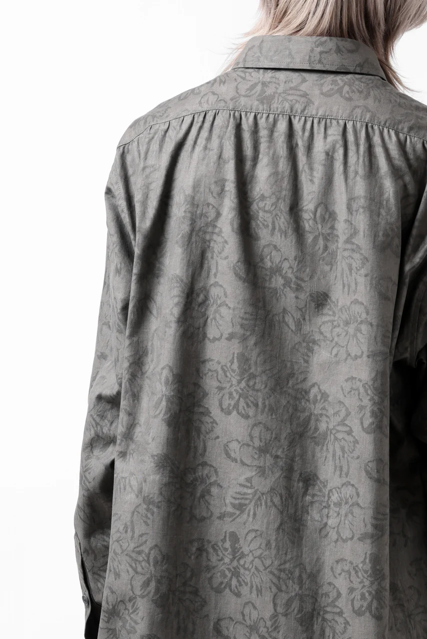 Y's for men SUMI-INK DYED FLORAL JACQUARD SHIRT (BLACK) - Image 53