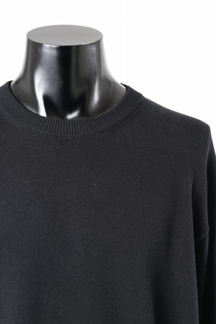 Y's for men SUMMER KNIT PULLOVER / 12G PLAIN STITCH (BLACK) - Image 10