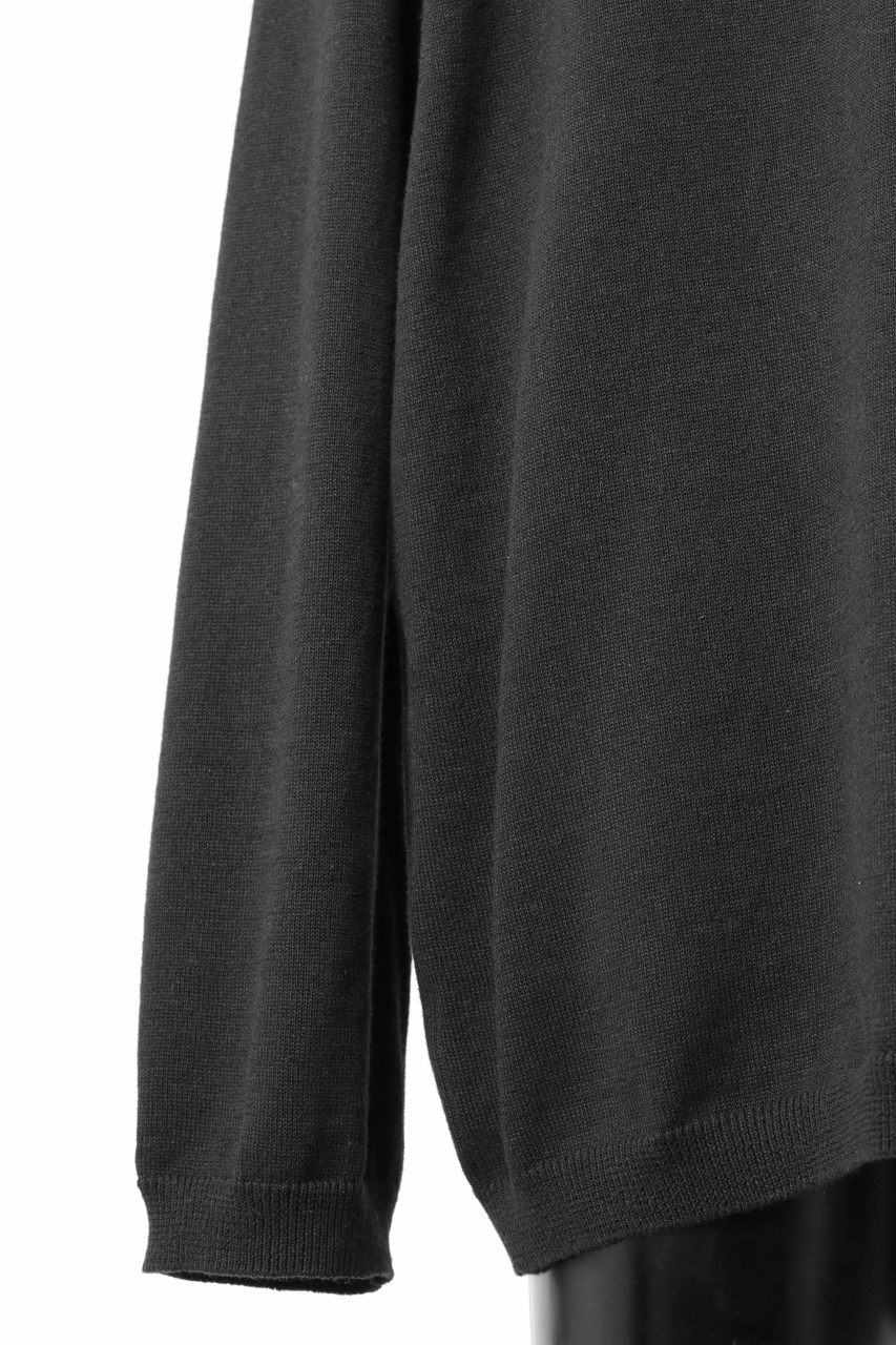 Y's for men SUMMER KNIT PULLOVER / 12G PLAIN STITCH (BLACK) - Image 12
