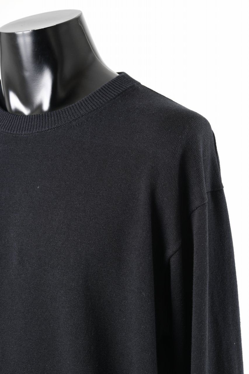 Y's for men SUMMER KNIT PULLOVER / 12G PLAIN STITCH (BLACK) - Image 13