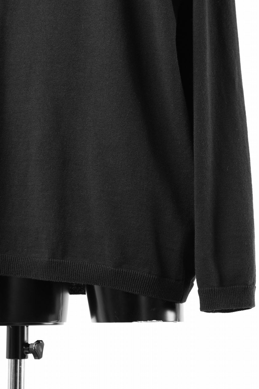 Y's for men SUMMER KNIT PULLOVER / 12G PLAIN STITCH (BLACK) - Image 14