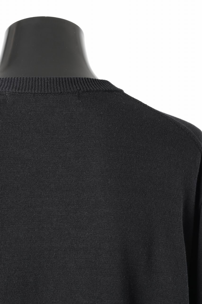 Y's for men SUMMER KNIT PULLOVER / 12G PLAIN STITCH (BLACK) - Image 15