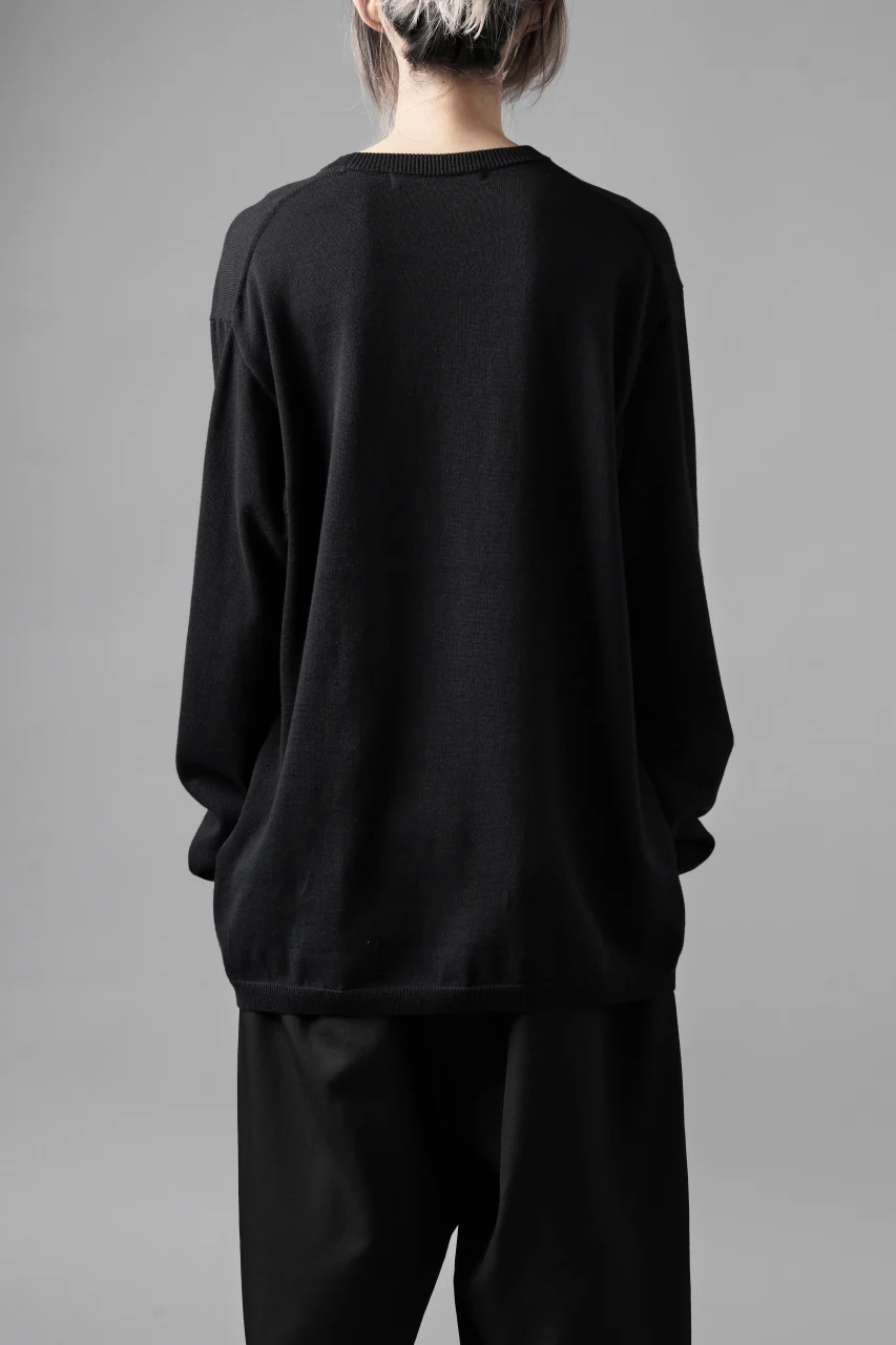 Y's for men SUMMER KNIT PULLOVER / 12G PLAIN STITCH (BLACK) - Image 19