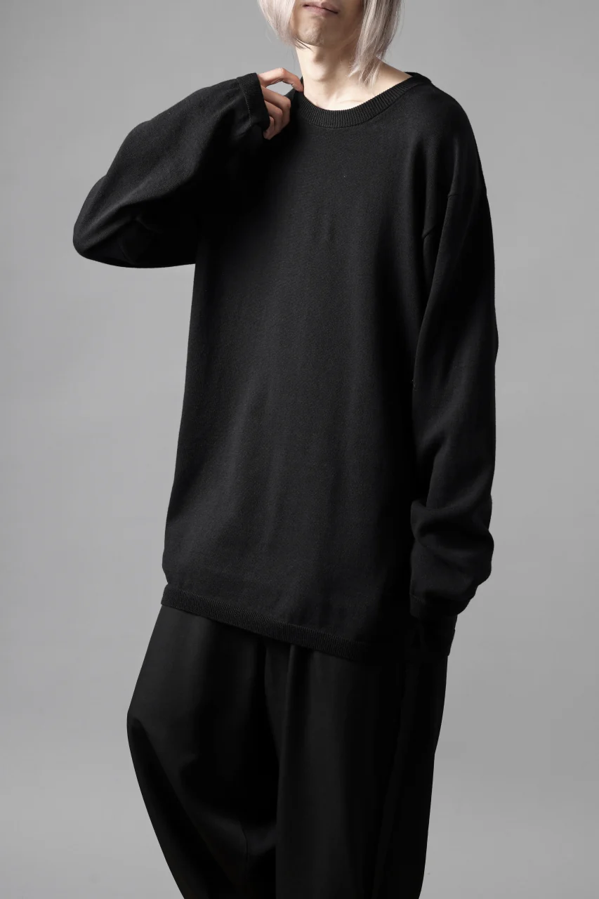 Y's for men SUMMER KNIT PULLOVER / 12G PLAIN STITCH (BLACK) - Image 20