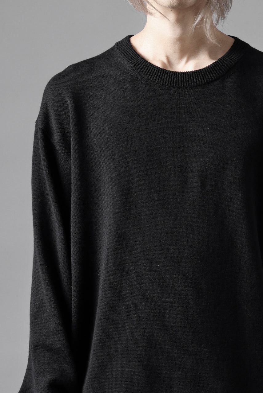 Y's for men SUMMER KNIT PULLOVER / 12G PLAIN STITCH (BLACK) - Image 22