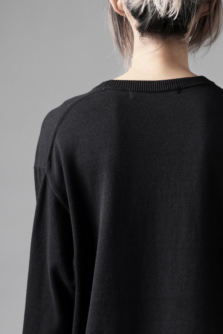 Y's for men SUMMER KNIT PULLOVER / 12G PLAIN STITCH (BLACK) - Image 23