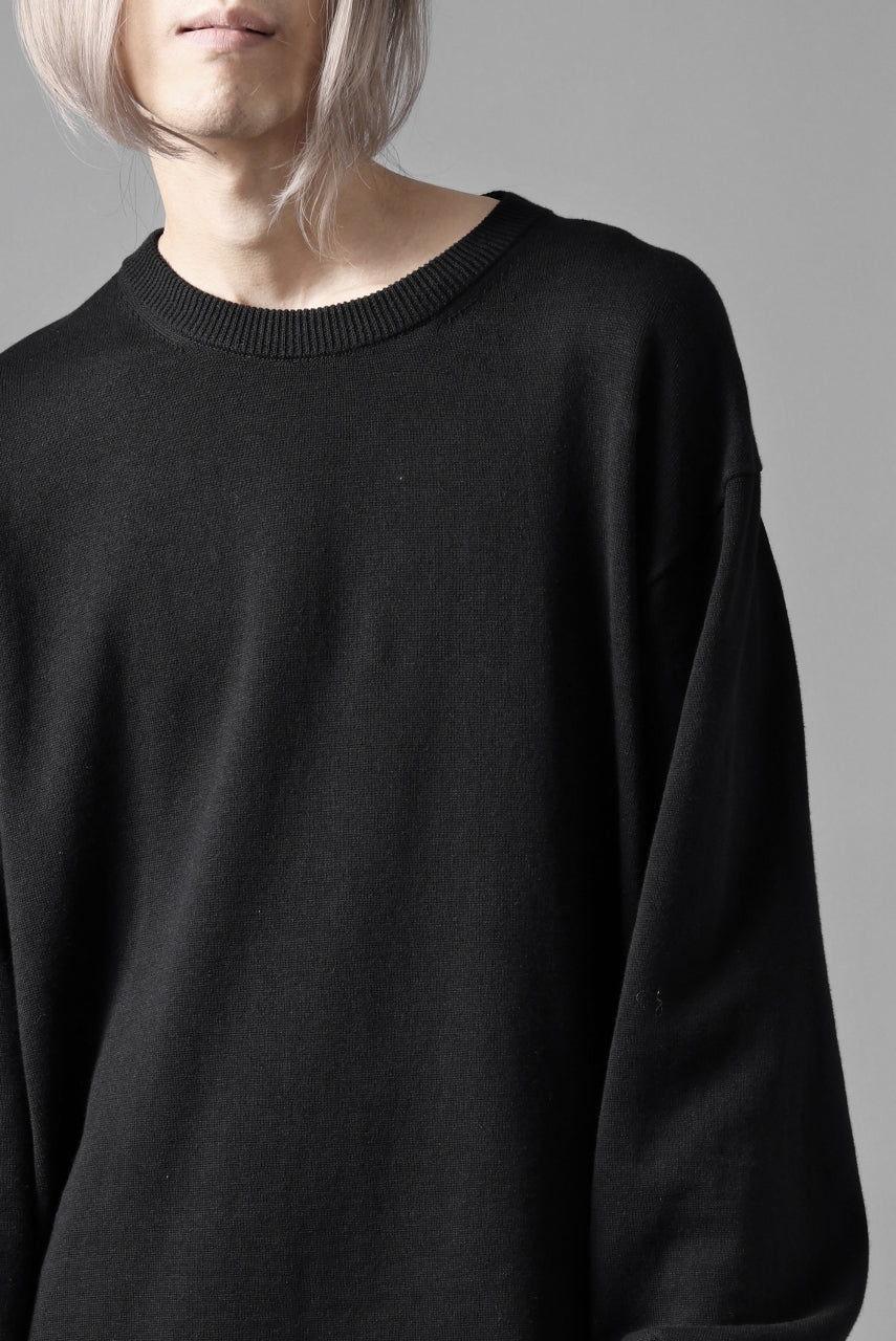 Y's for men SUMMER KNIT PULLOVER / 12G PLAIN STITCH (BLACK) - Image 24
