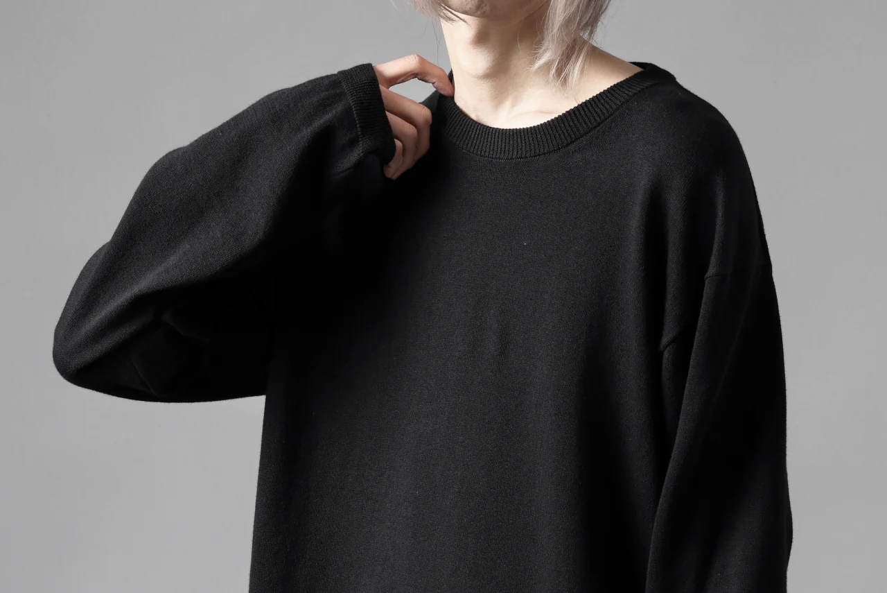 Y's for men SUMMER KNIT PULLOVER / 12G PLAIN STITCH (BLACK) - Image 25