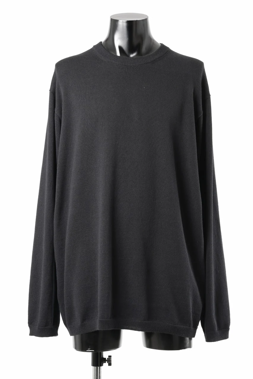 Y's for men SUMMER KNIT PULLOVER / 12G PLAIN STITCH (BLACK) - Image 6
