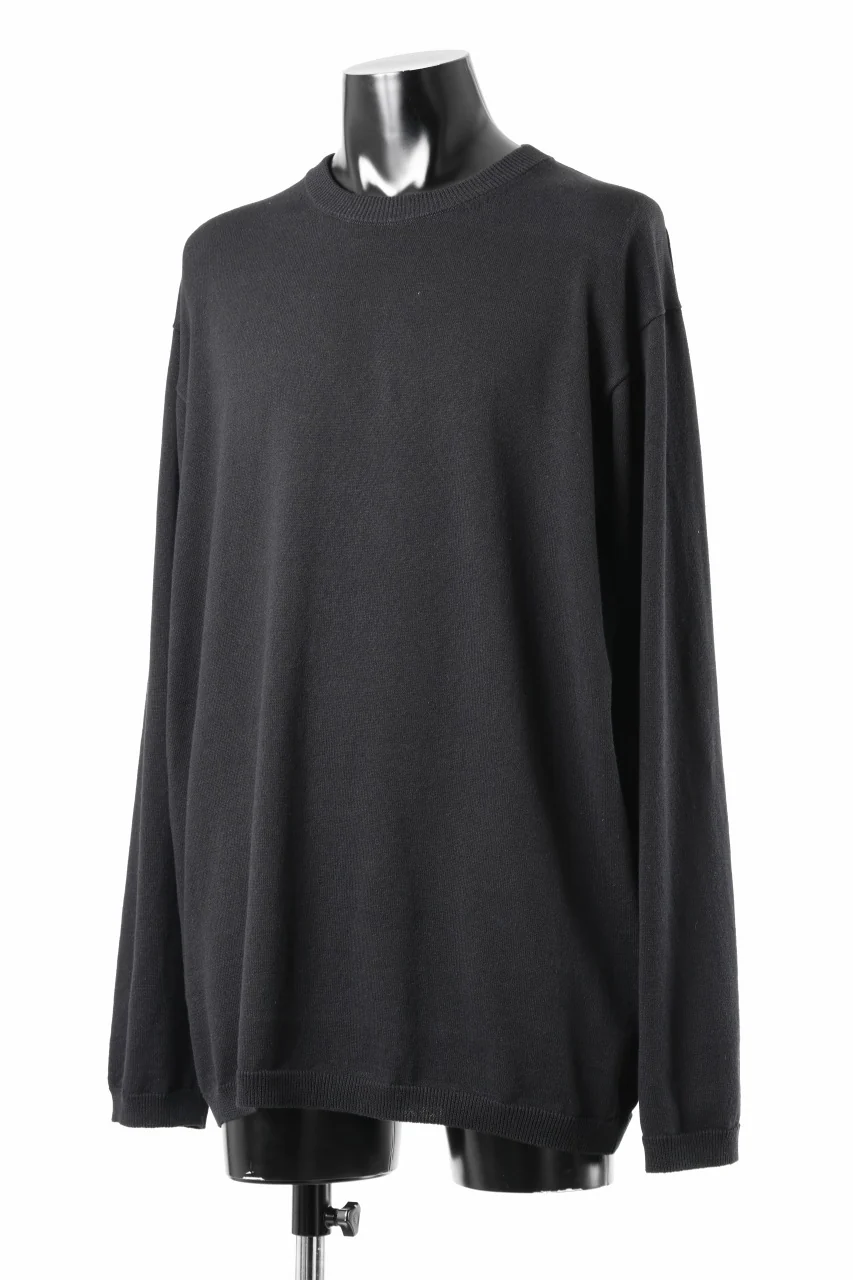Y's for men SUMMER KNIT PULLOVER / 12G PLAIN STITCH (BLACK) - Image 7