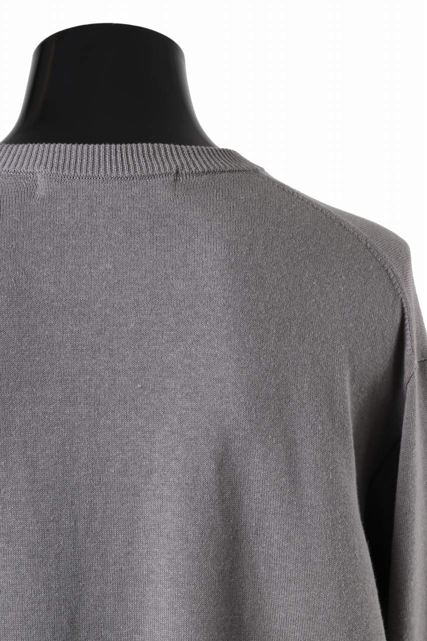 Y's for men SUMMER KNIT PULLOVER / 12G PLAIN STITCH (CHARCOAL) - Image 13
