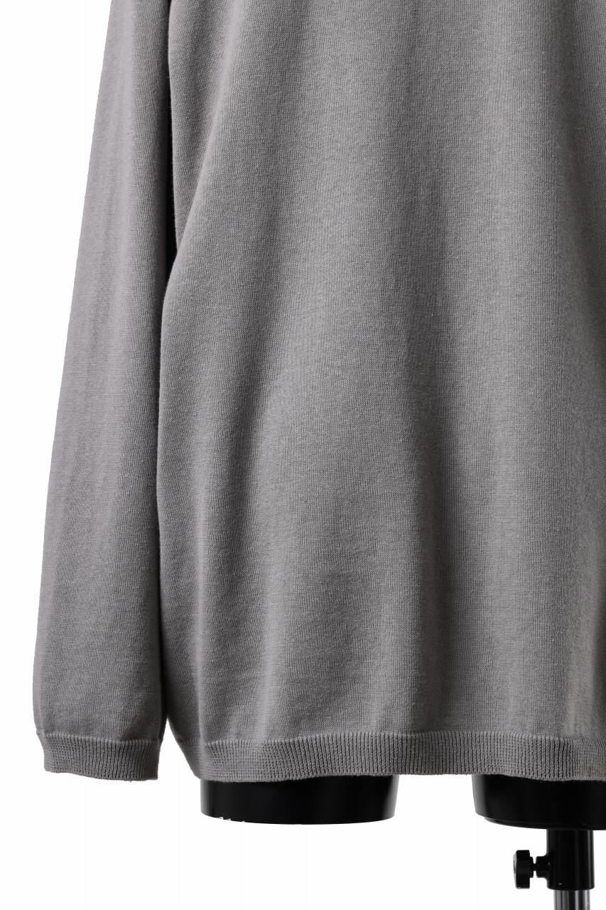 Y's for men SUMMER KNIT PULLOVER / 12G PLAIN STITCH (CHARCOAL) - Image 14