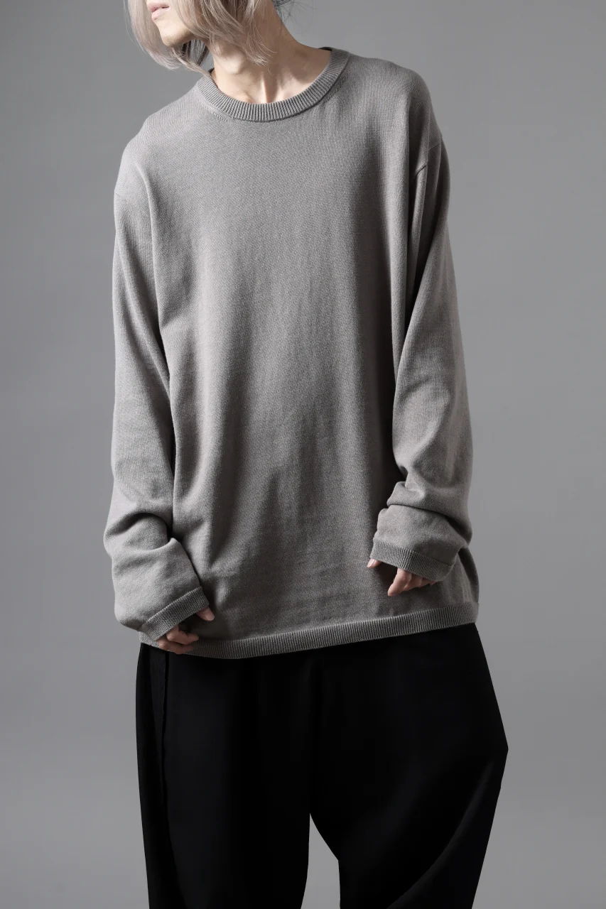 Y's for men SUMMER KNIT PULLOVER / 12G PLAIN STITCH (CHARCOAL) - Image 21