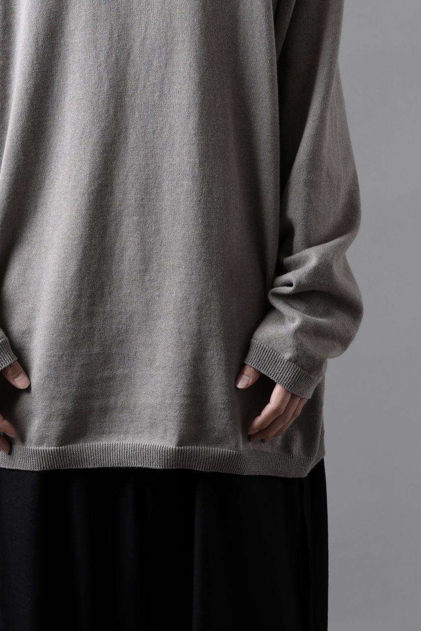 Y's for men SUMMER KNIT PULLOVER / 12G PLAIN STITCH (CHARCOAL) - Image 25