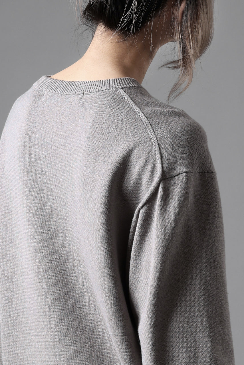 Y's for men SUMMER KNIT PULLOVER / 12G PLAIN STITCH (CHARCOAL) - Image 29