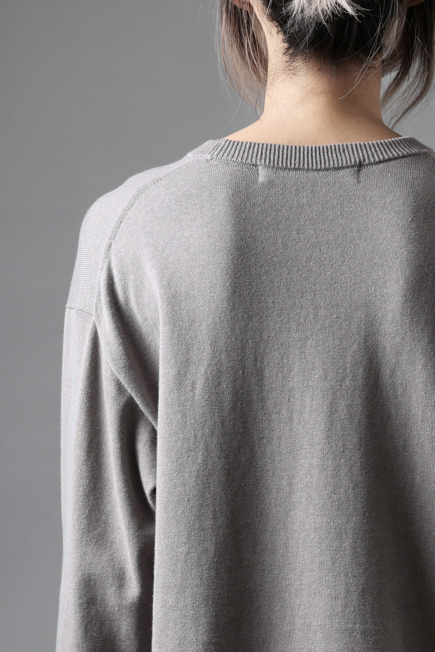 Y's for men SUMMER KNIT PULLOVER / 12G PLAIN STITCH (CHARCOAL) - Image 30