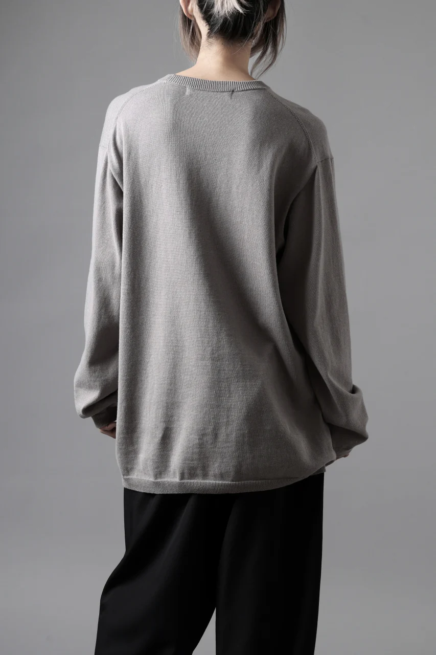 Y's for men SUMMER KNIT PULLOVER / 12G PLAIN STITCH (CHARCOAL) - Image 4