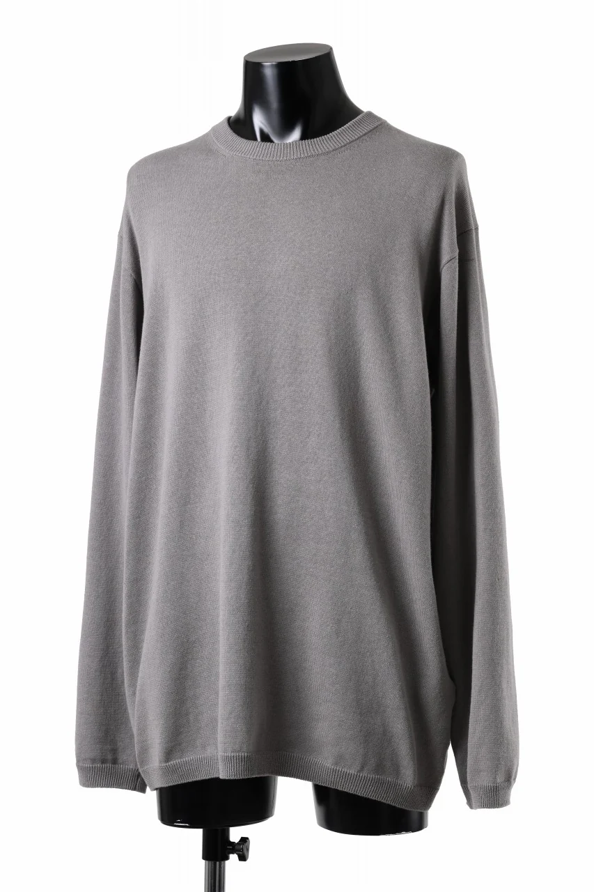 Y's for men SUMMER KNIT PULLOVER / 12G PLAIN STITCH (CHARCOAL) - Image 5