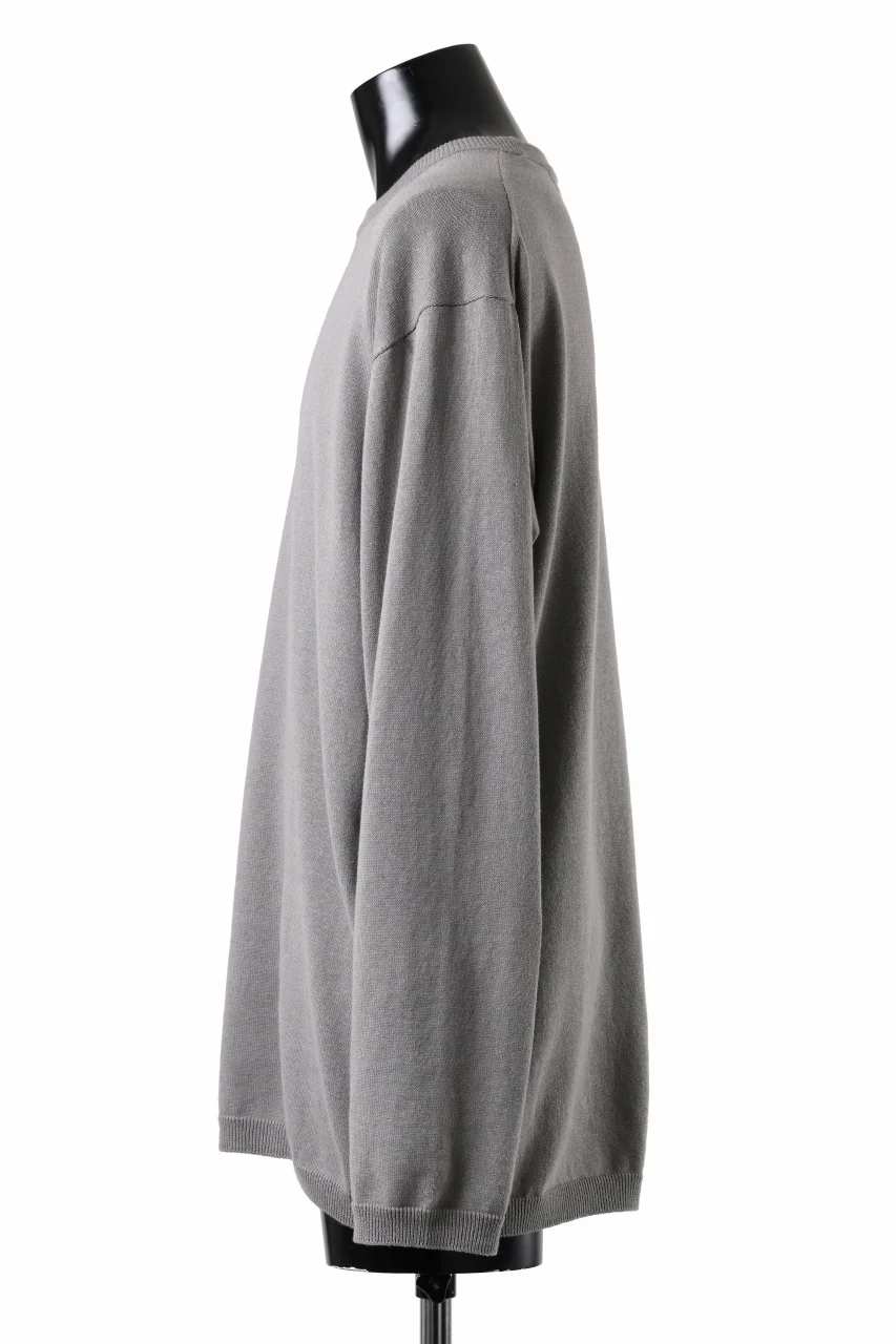 Y's for men SUMMER KNIT PULLOVER / 12G PLAIN STITCH (CHARCOAL) - Image 6