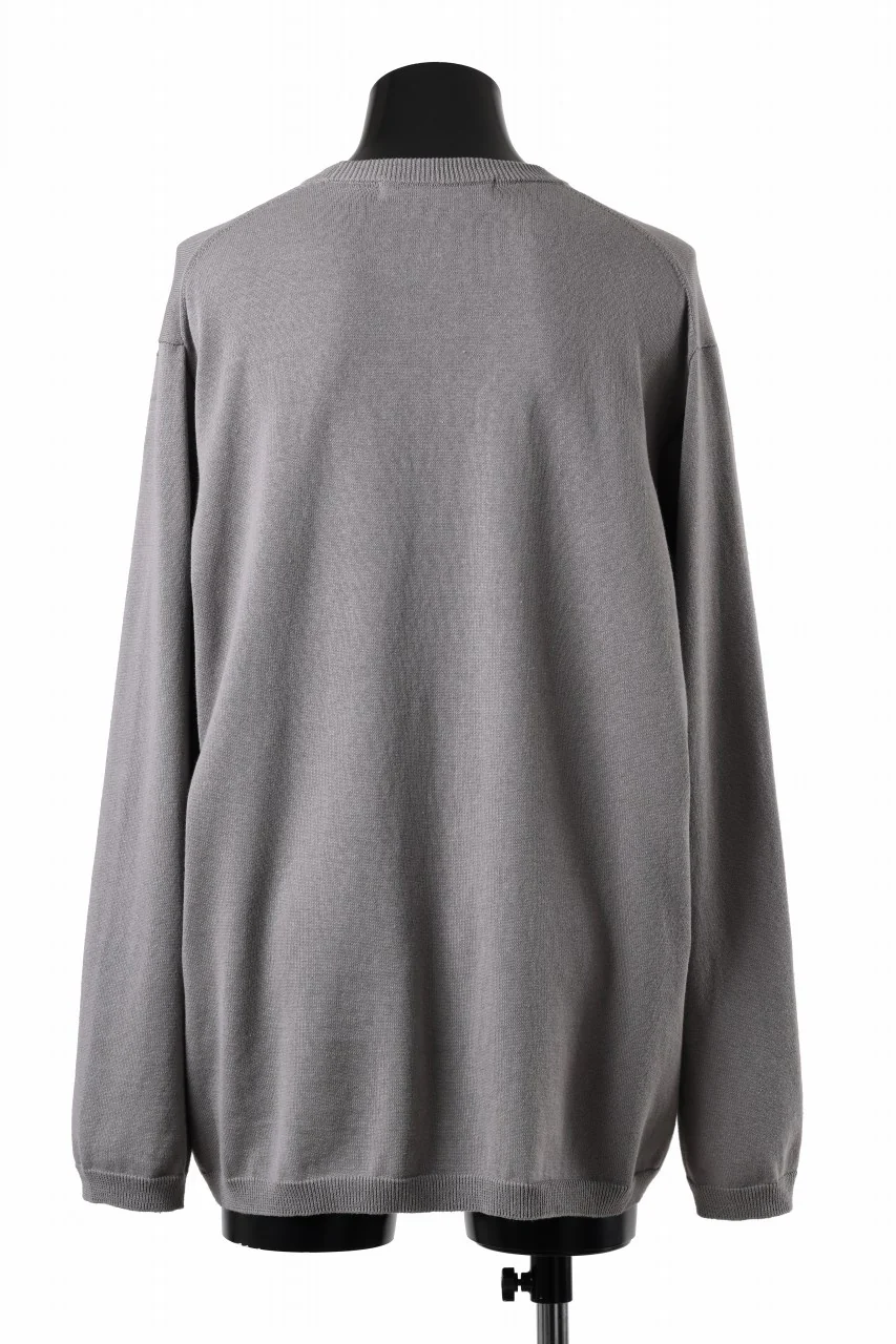 Y's for men SUMMER KNIT PULLOVER / 12G PLAIN STITCH (CHARCOAL) - Image 7