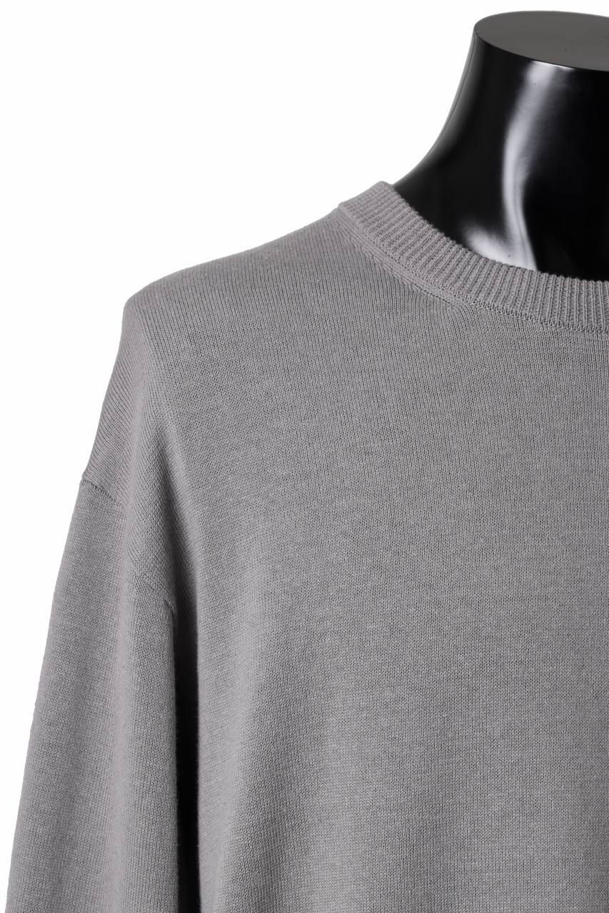 Y's for men SUMMER KNIT PULLOVER / 12G PLAIN STITCH (CHARCOAL) - Image 8