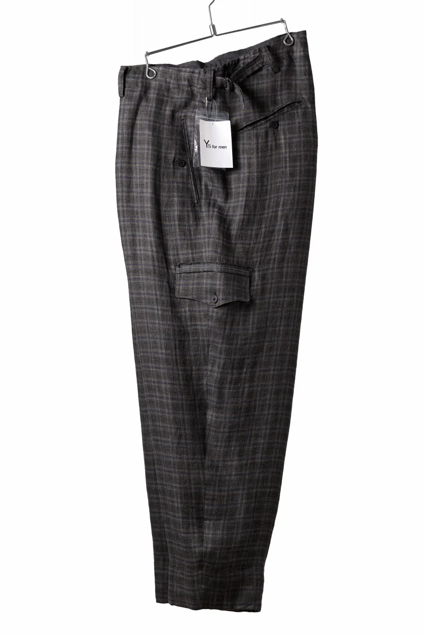 Y's for men SUSPENDER PANTS / ML CROSS CHECK SUMI (BLACK) - Image 2