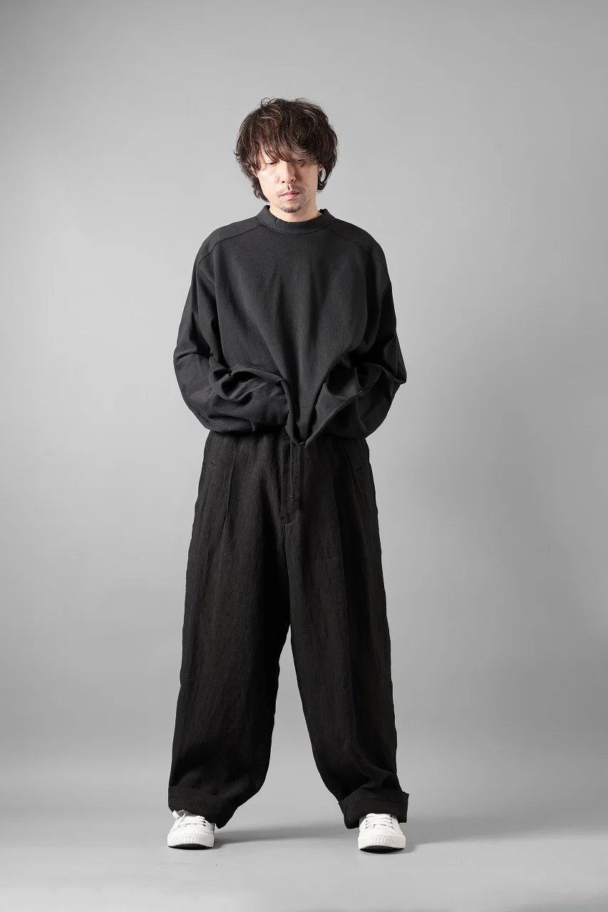 Y's for men TRIPLE STITCH PANTS / 40 LINEN (BLACK) - Image 28