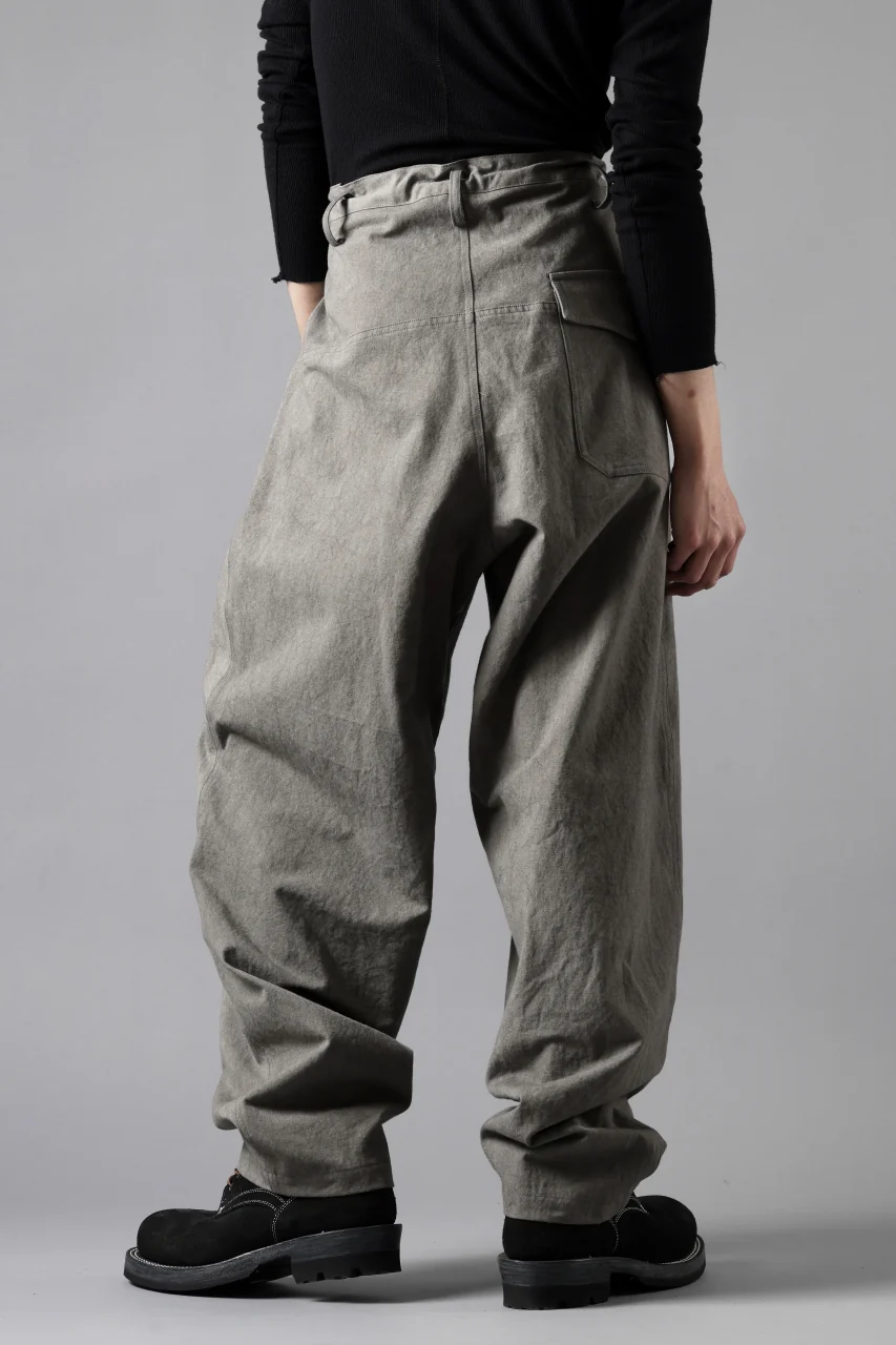 Y's for men WITHSTRING WORK PANTS / COTTON LINEN SULFIDED OZONE (CHARCOAL) - Image 17