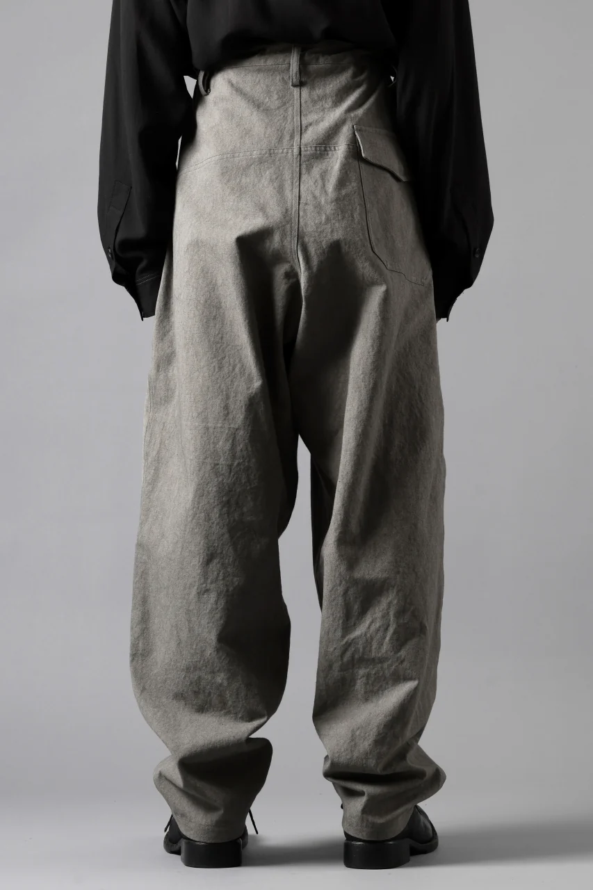 Y's for men WITHSTRING WORK PANTS / COTTON LINEN SULFIDED OZONE (CHARCOAL) - Image 21