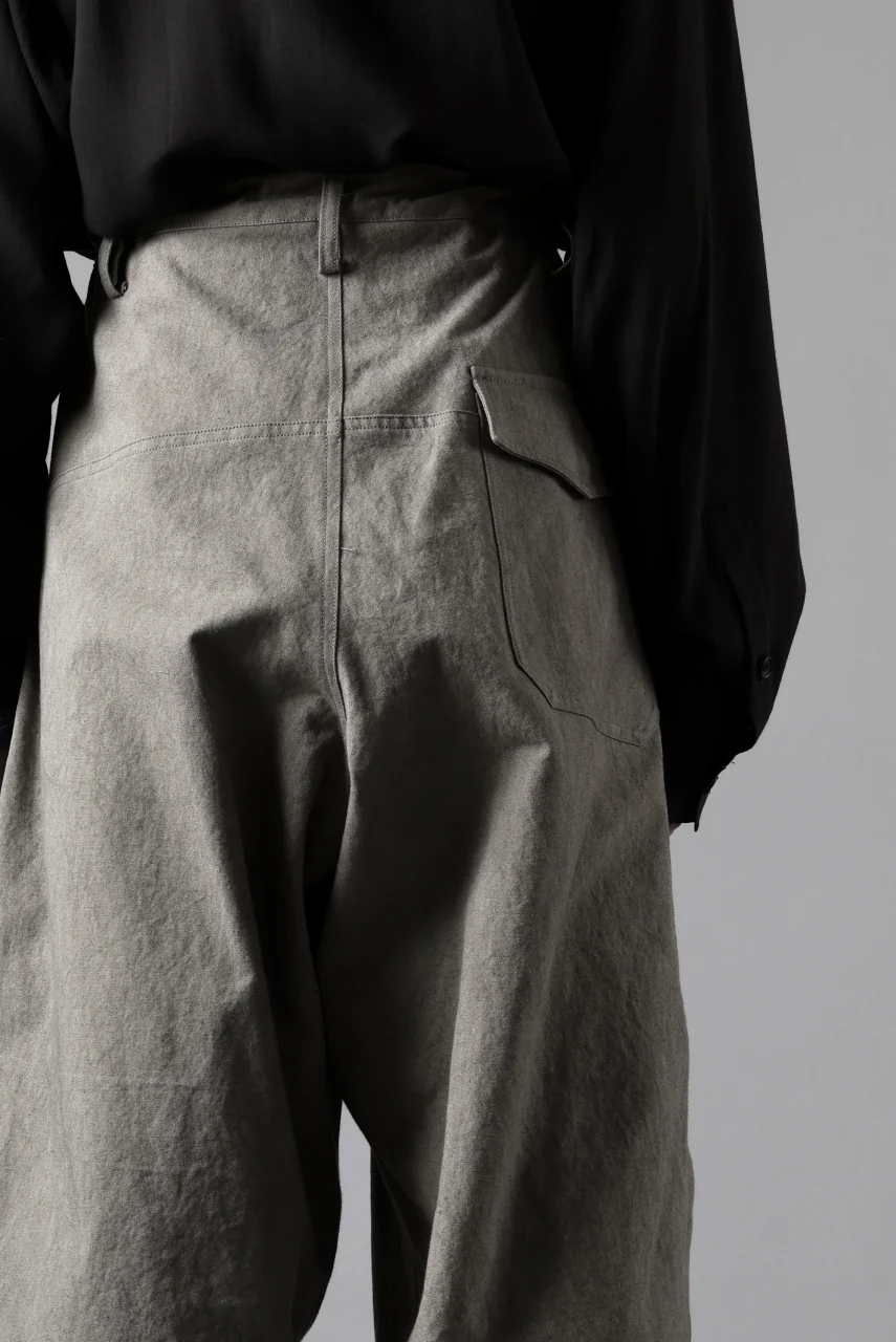 Y's for men WITHSTRING WORK PANTS / COTTON LINEN SULFIDED OZONE (CHARCOAL) - Image 28