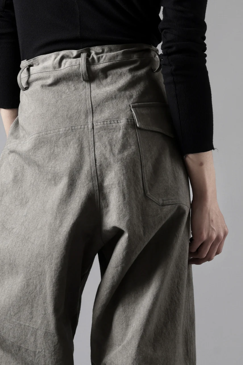 Y's for men WITHSTRING WORK PANTS / COTTON LINEN SULFIDED OZONE (CHARCOAL) - Image 29