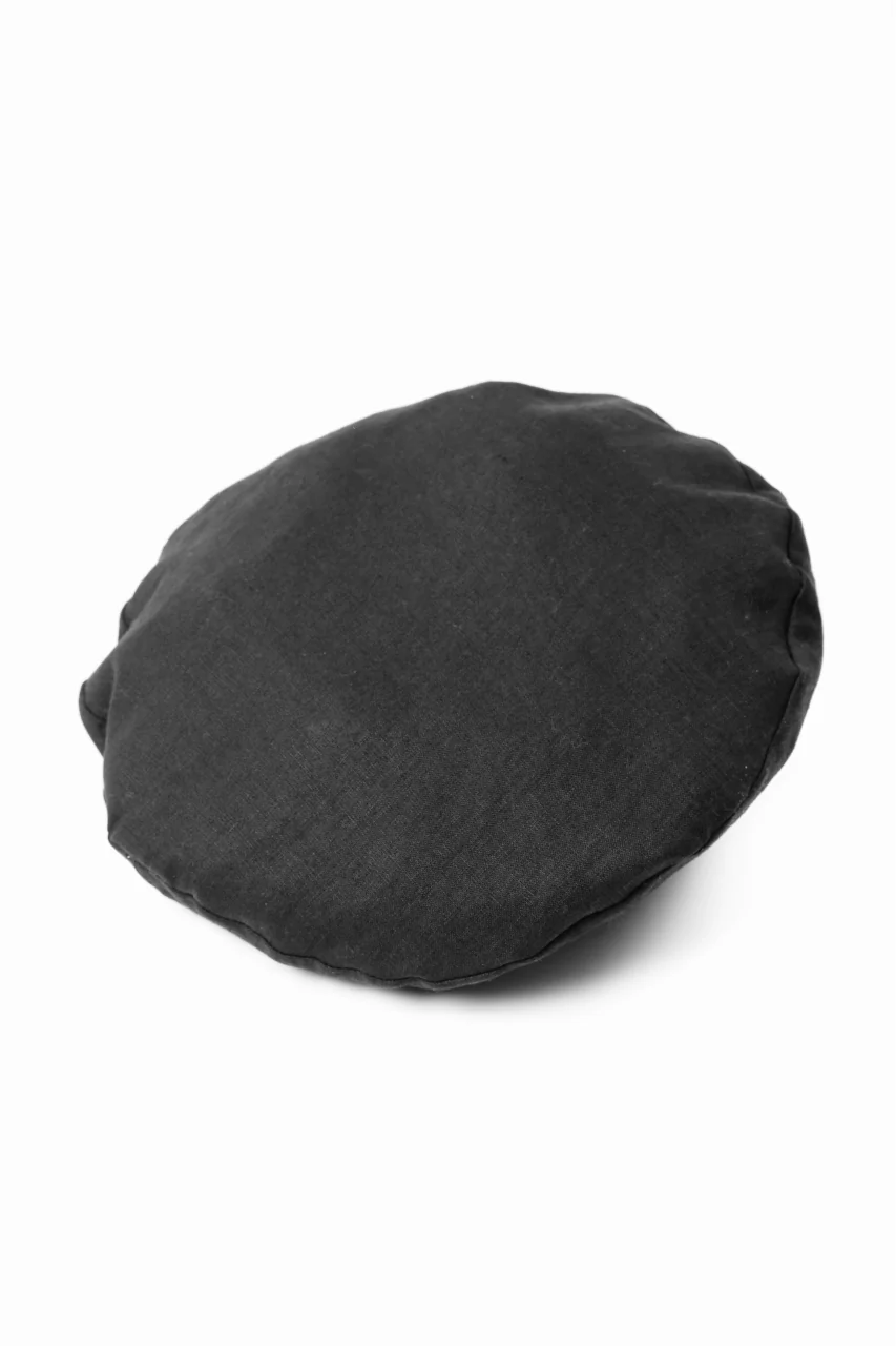 Y's for men x MASSES ADJUSTABLE BERET / LINEN CLOTH (BLACK) - Image 4