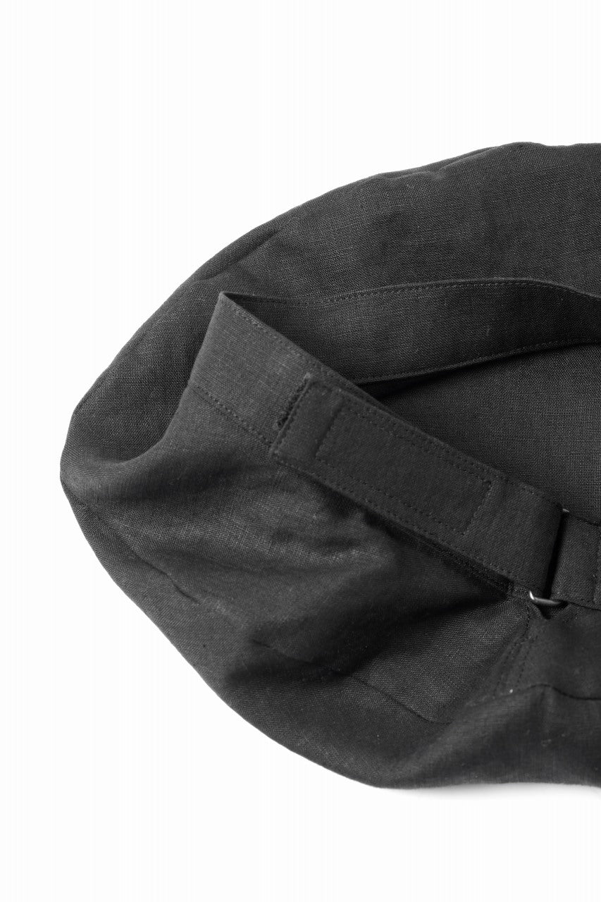 Y's for men x MASSES ADJUSTABLE BERET / LINEN CLOTH (BLACK) - Image 5
