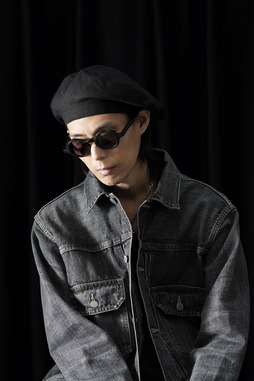 Y's for men x MASSES ADJUSTABLE BERET / LINEN CLOTH (BLACK) - Image 7
