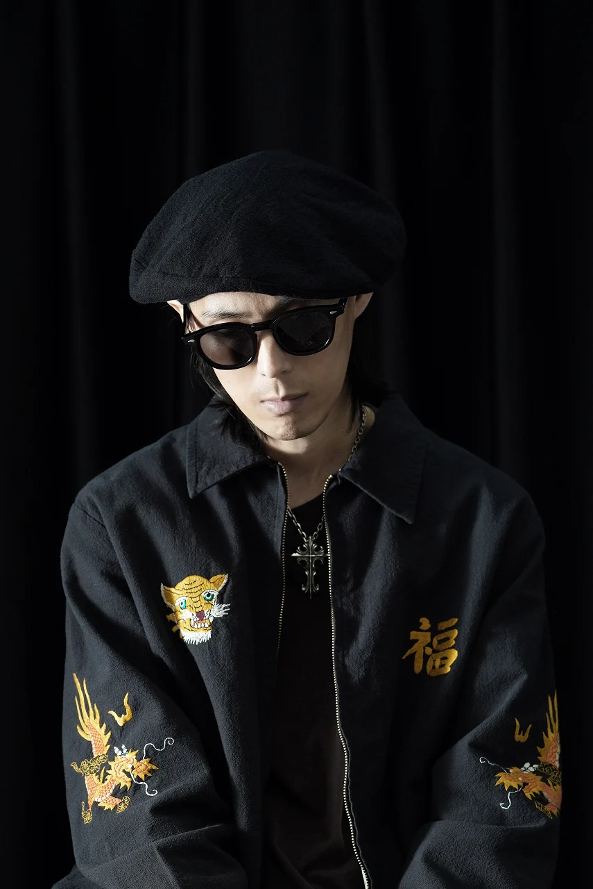 Y's for men x MASSES ADJUSTABLE BERET / SHRINK SERGE (BLACK) - Image 7