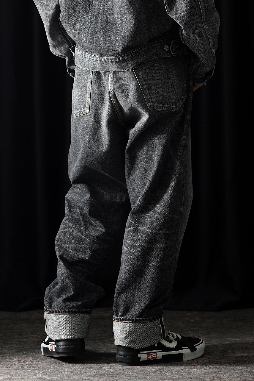 Y's for men x MASSES DENIM PANTS / HAND WASH 14.0oz BAUMWOLLE (BLACK) - Image 10