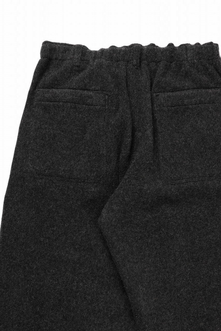 Y's for men x MASSES EASY WAIST PANTS / MA WOOL HERRING BONE(CHARCOAL) - Image 10