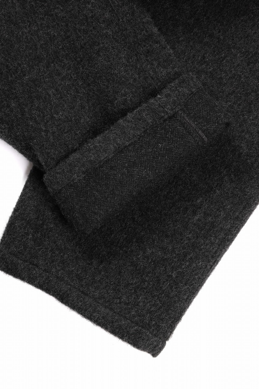 Y's for men x MASSES EASY WAIST PANTS / MA WOOL HERRING BONE(CHARCOAL) - Image 11