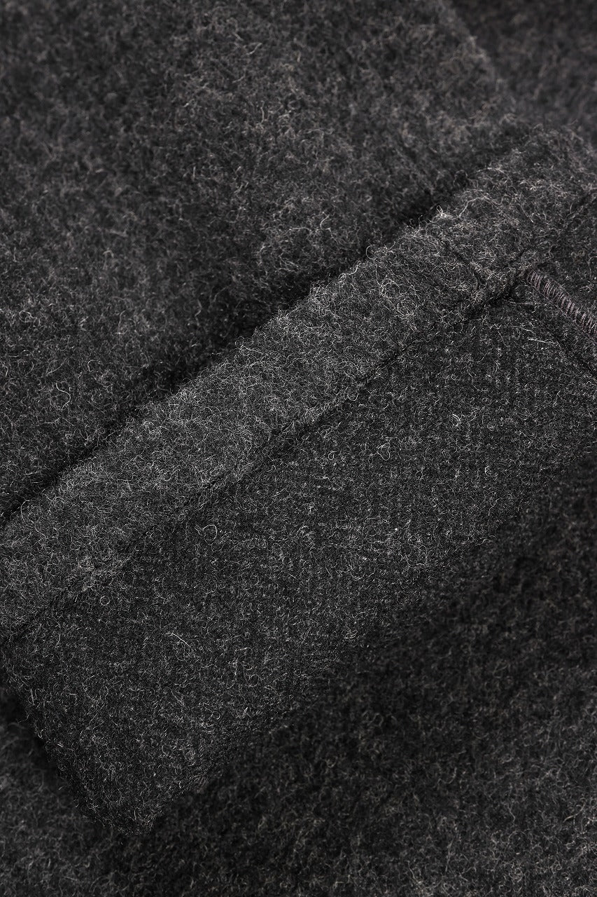 Y's for men x MASSES EASY WAIST PANTS / MA WOOL HERRING BONE(CHARCOAL) - Image 12