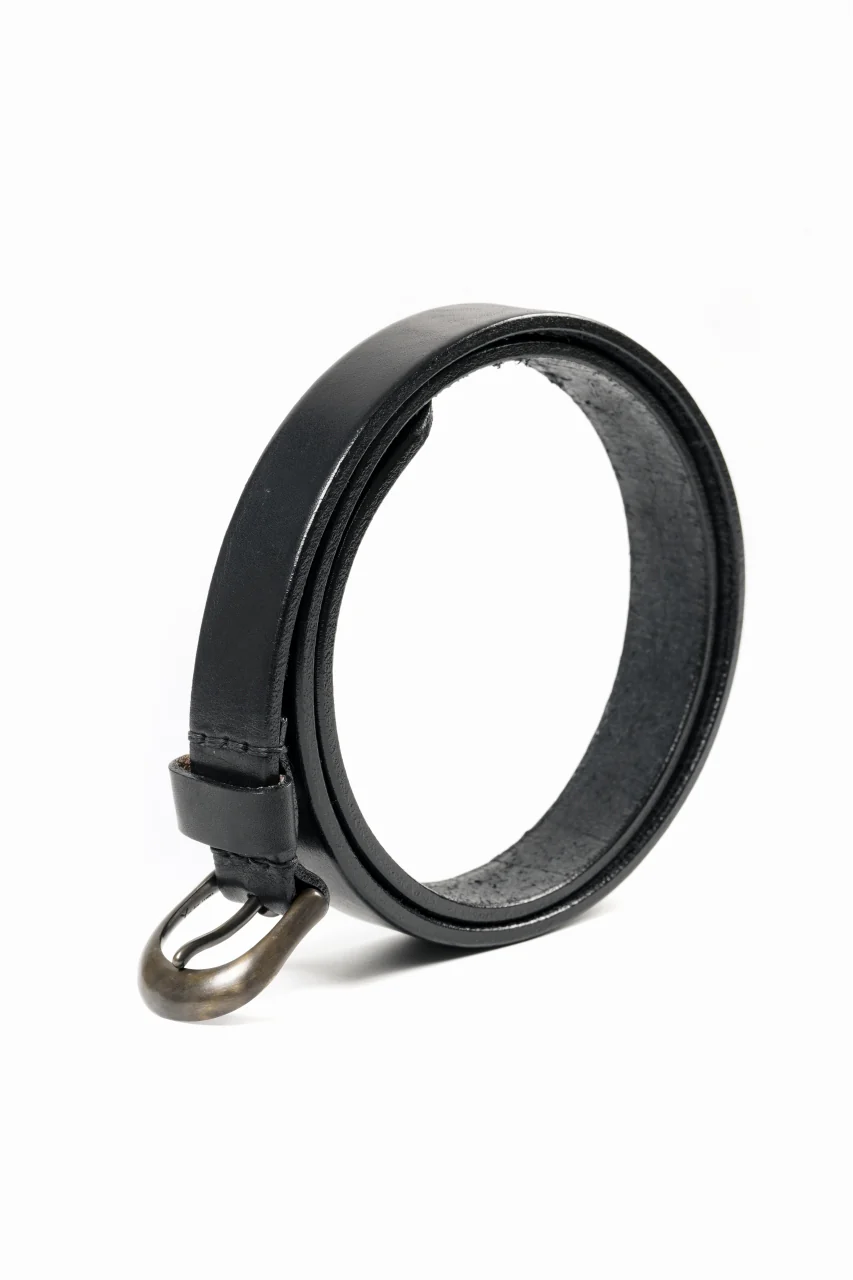 Y's for men x MASSES HEAVY OIL LEATHER BELT (BLACK) - Image 3