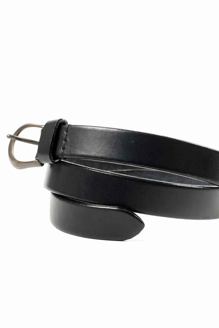 Y's for men x MASSES HEAVY OIL LEATHER BELT (BLACK) - Image 4