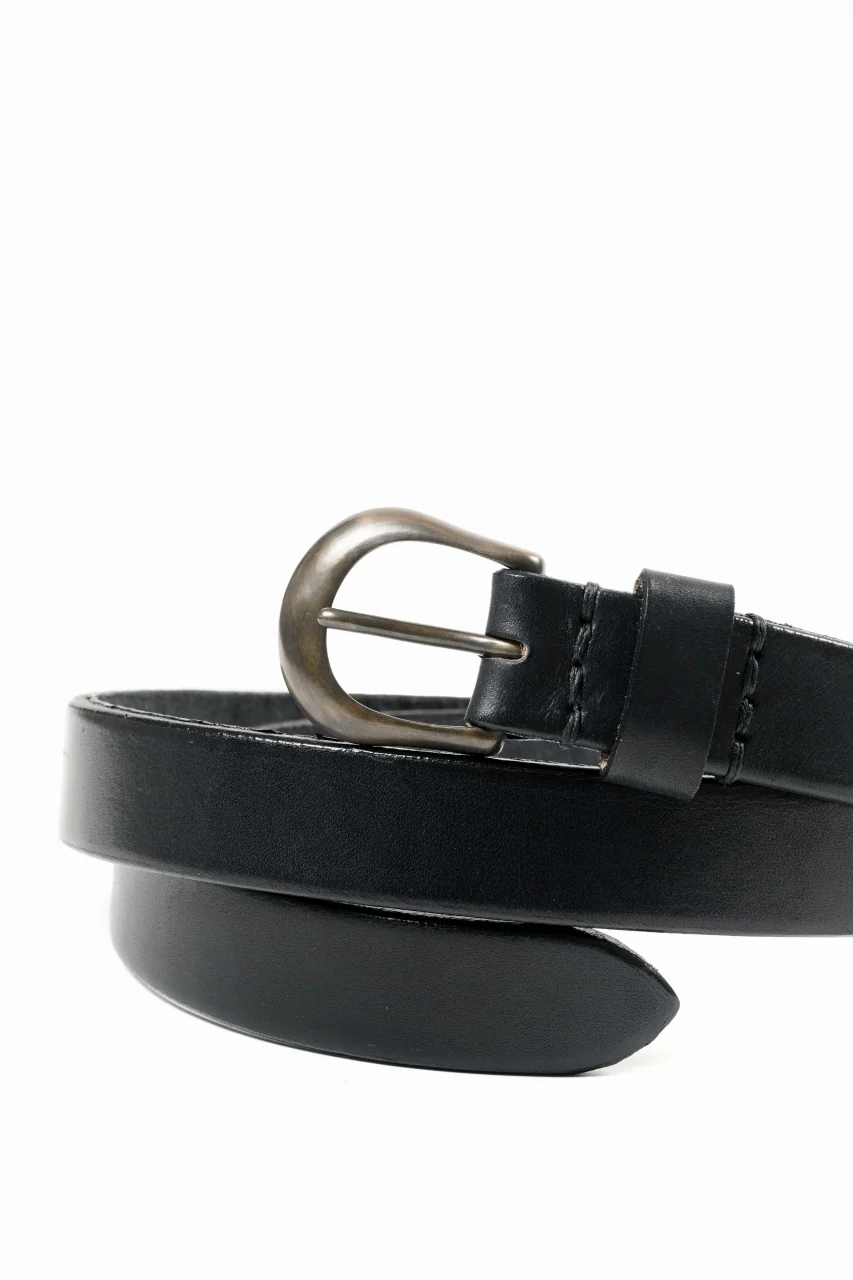 Y's for men x MASSES HEAVY OIL LEATHER BELT (BLACK) - Image 5